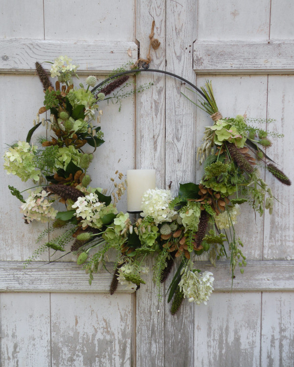 Zwarte ring met kaarsenhouder+ wikkeldraad